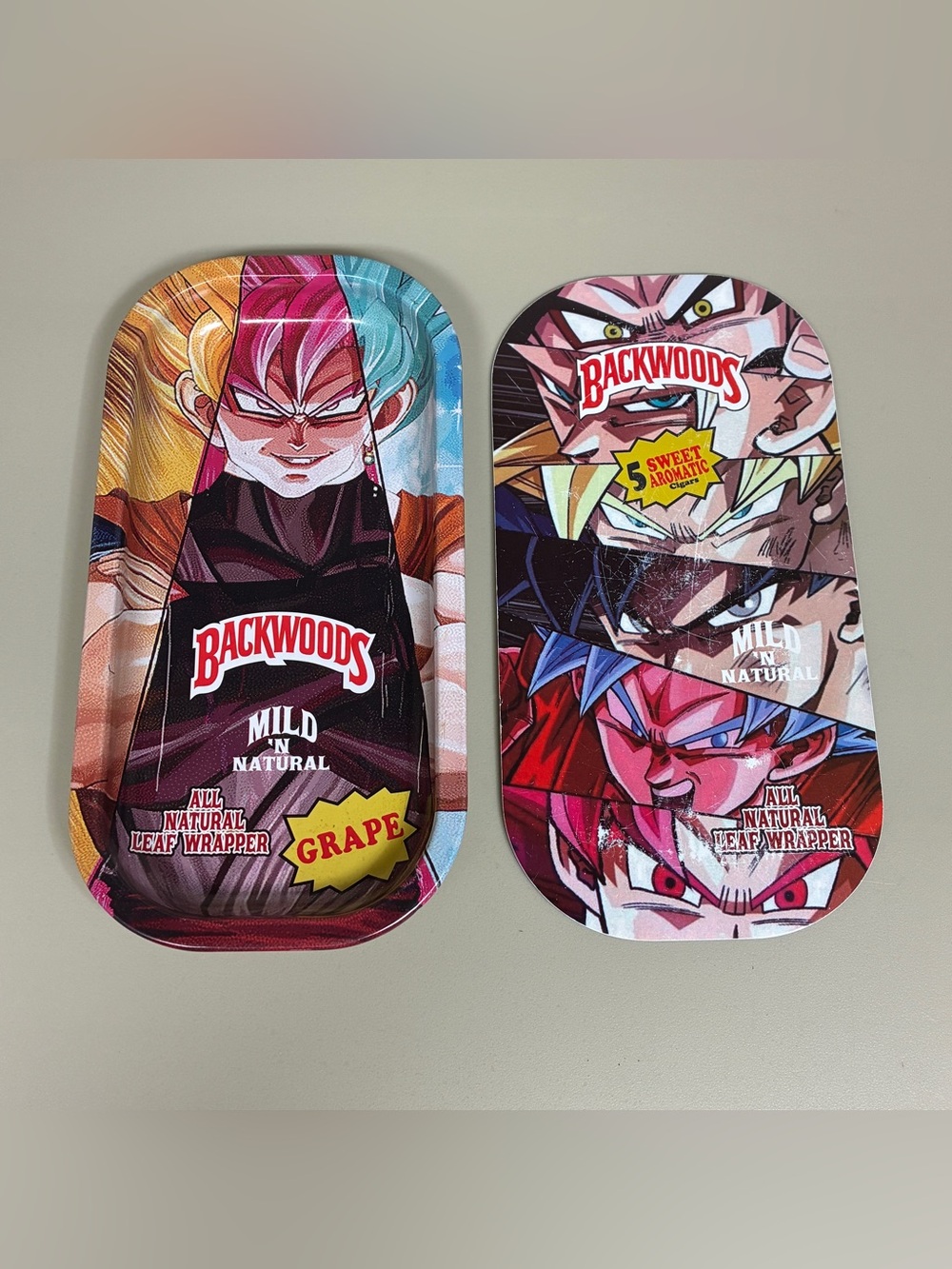 DBZ Super Saiyan Goku Backwoods Anime Rolling Tray Magnetic Cover Holographic